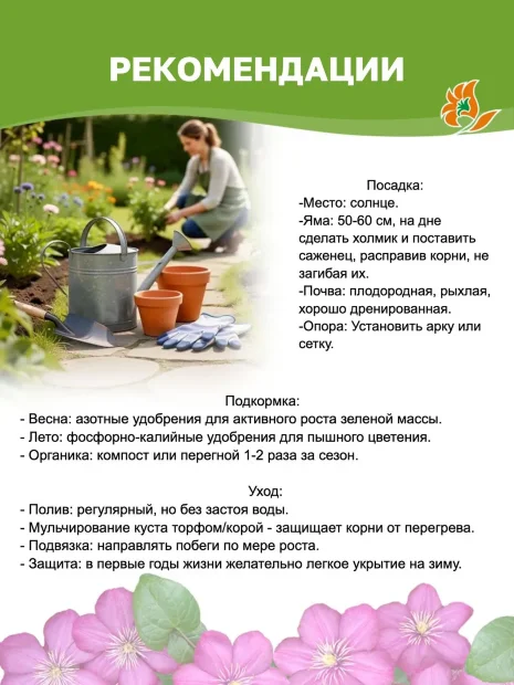 Клематис Найт Вейл (крупноцветковый) саженцы 