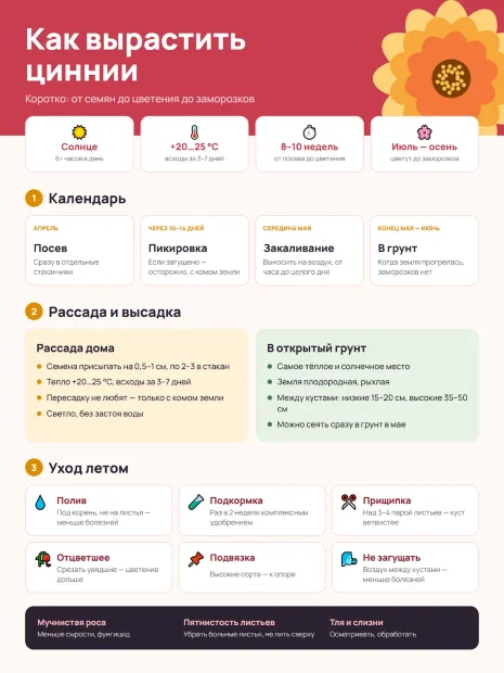 Цинния изящная Смесь окрасок семена